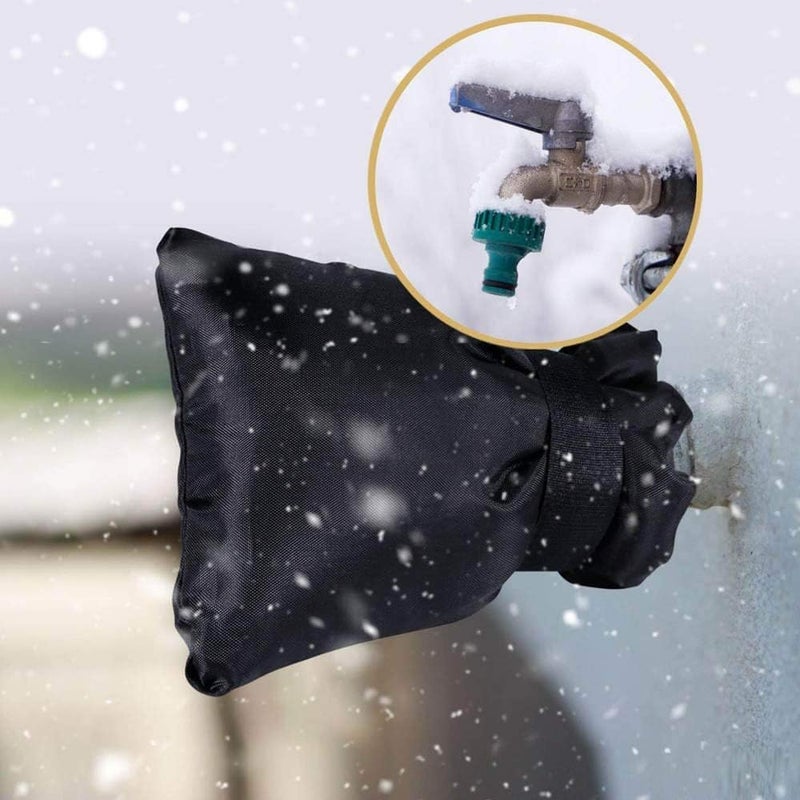 Jashem Outdoor Faucet Covers for Winter 3 Packs Hose Bib Protector Spout Cover,Garden Faucet Socks, Outside Spigot Pipe Freeze Protection Cover,Insulated Tap Pouch (Small) - Image 2